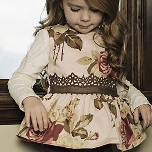 Persnickety Pretty in Pink Floral Peplum top, 12m